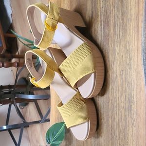 Yellow Dr.Scholls Platform Heels